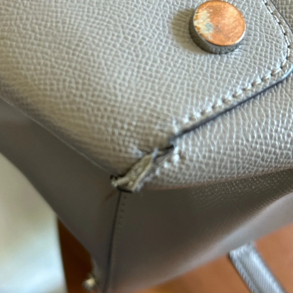 Michael Kors Houston Double Zip Crossgrain Leather Satchel